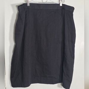 Vintage NYCC Classic Black Wrap Pencil Skirt